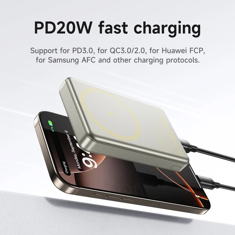 Cargador Hoco Q34 Magnético PD20W 10000mAh - Dorado