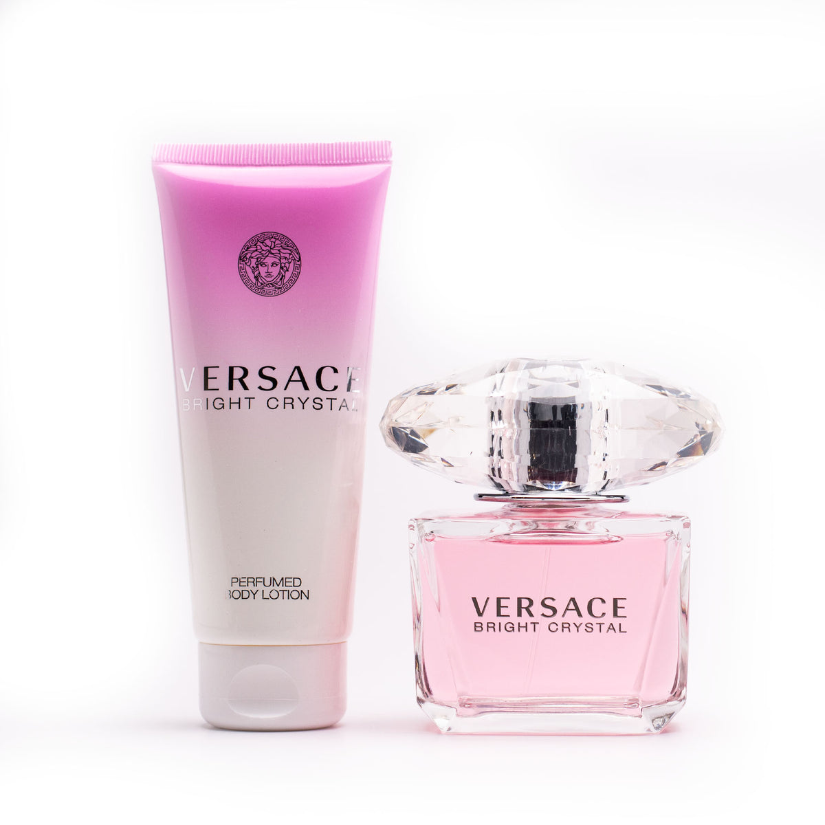 Set Perfume Versace Bright Crystal Femenino 90ML EDT + Shower Gel 100ML + Body Lotion 100ML + 5ML EDT
