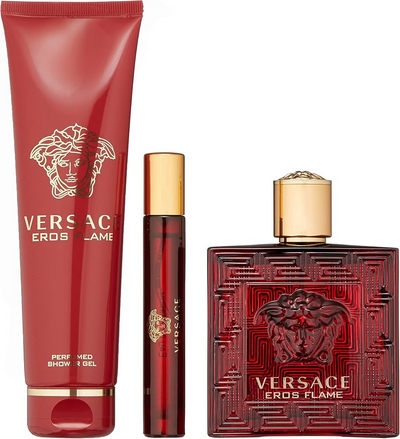 Set Perfume Versace Eros Flame Masculino 100ML + Shower Gel 150ML + 5ML EDP EDP