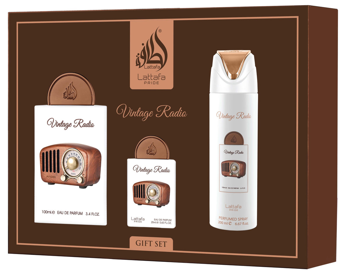 Set Perfume Lattafa Vintage Radio 100ML EDP