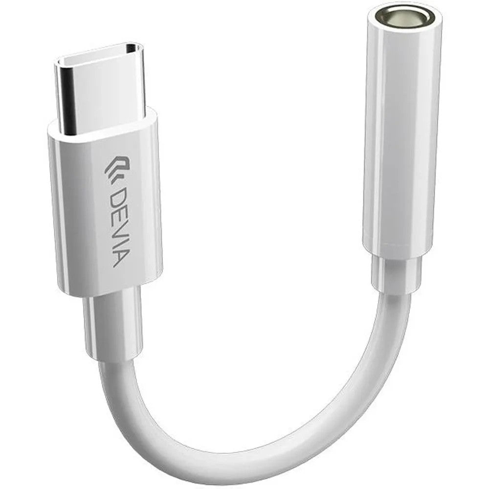 Adaptador Devia USB-C a 3.5mm White