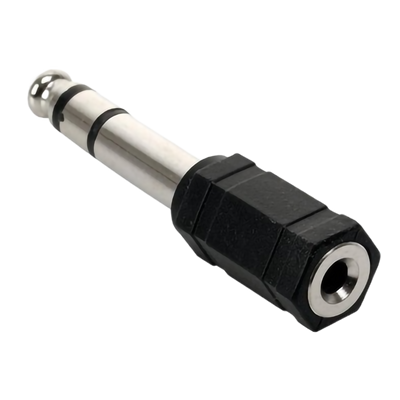 Adaptador Plug 6.3mm Estéreo a Jack 3.5mm Micrófono