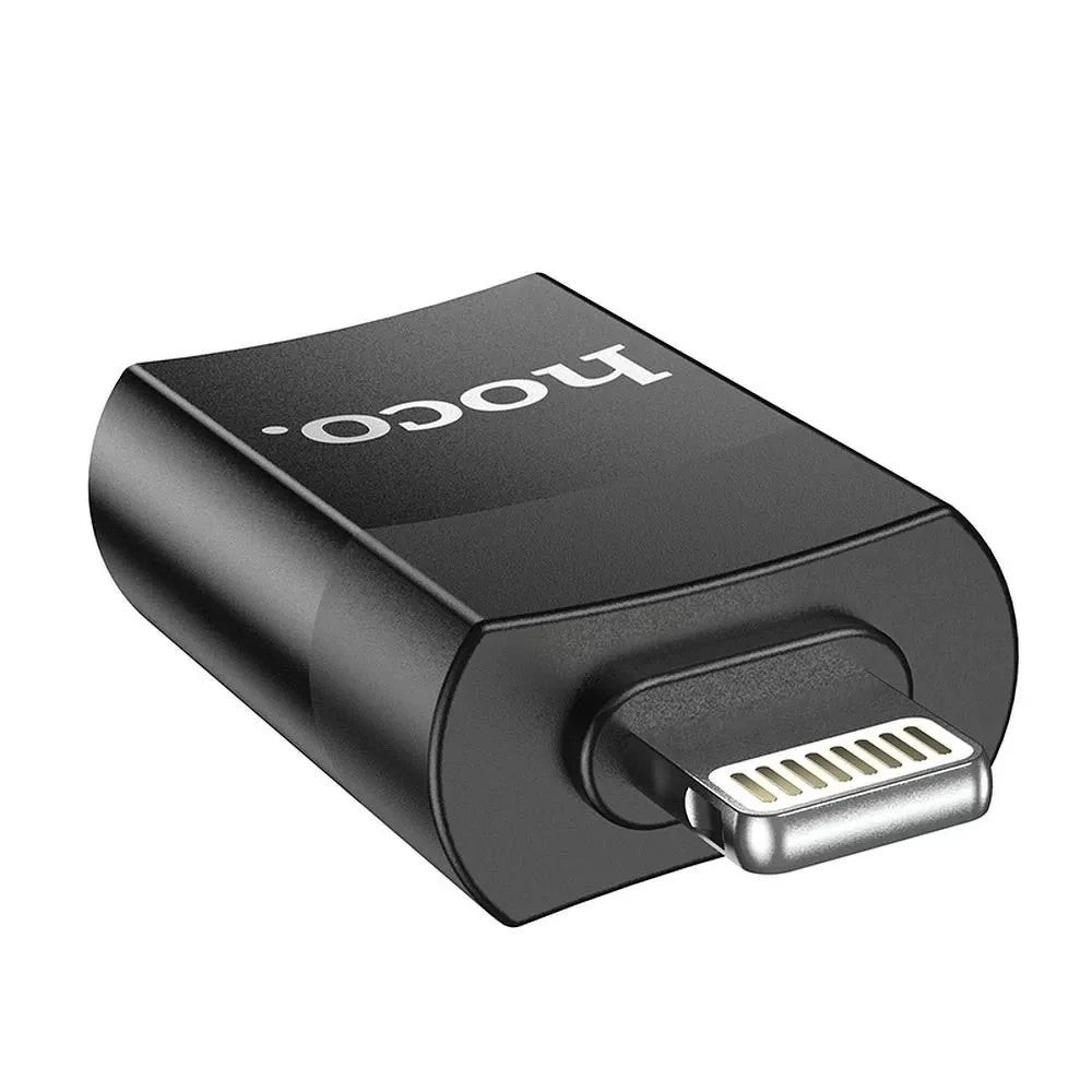 Adaptador OTG Hoco UA17 Lightning a USB-A Black