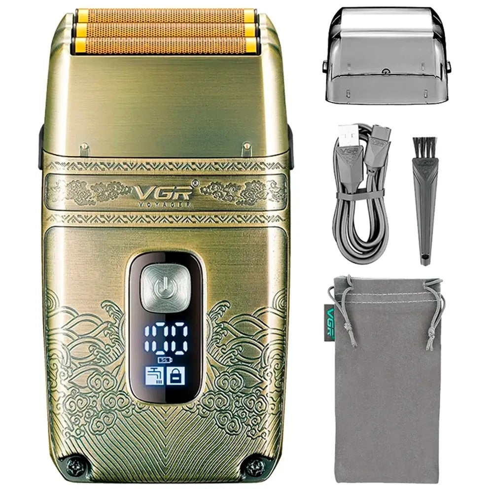 Afeitadora VGR V-335 USB Bivolt Dorado