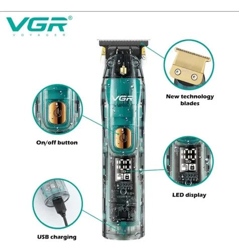 Afeitadora VGR V-961 USB Recargable Verde