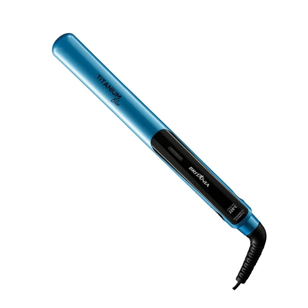 Alisador de Cabello Britania Titanium 220°C 35W Bivolt Blue