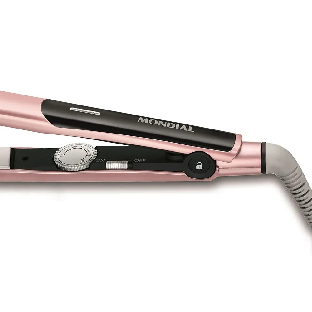 Alisador de Cabello Mondial P-20 Golden Rose Ceramic 200°C Bivolt Único