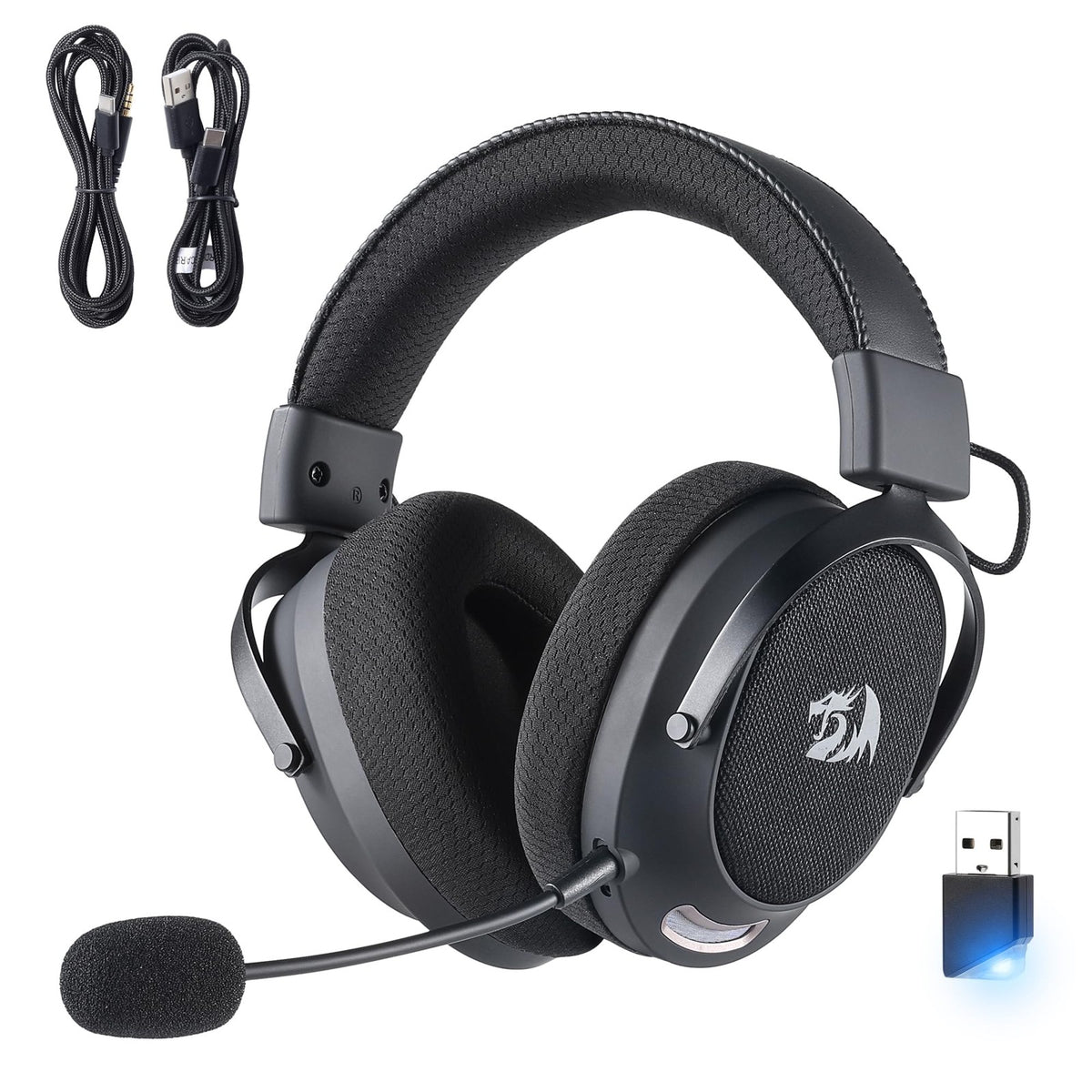 Auricular Gamer Redragon Arrow Pro H858 Carbon Inalámbrico Black