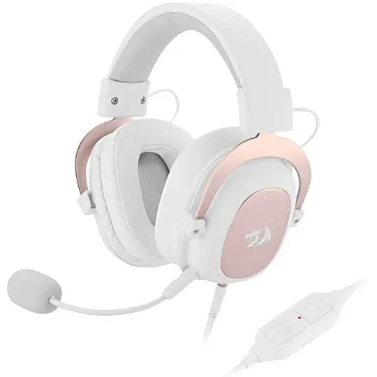 Auricular Gamer Redragon Zeus 2 H510 Blanco/Oro Rosa