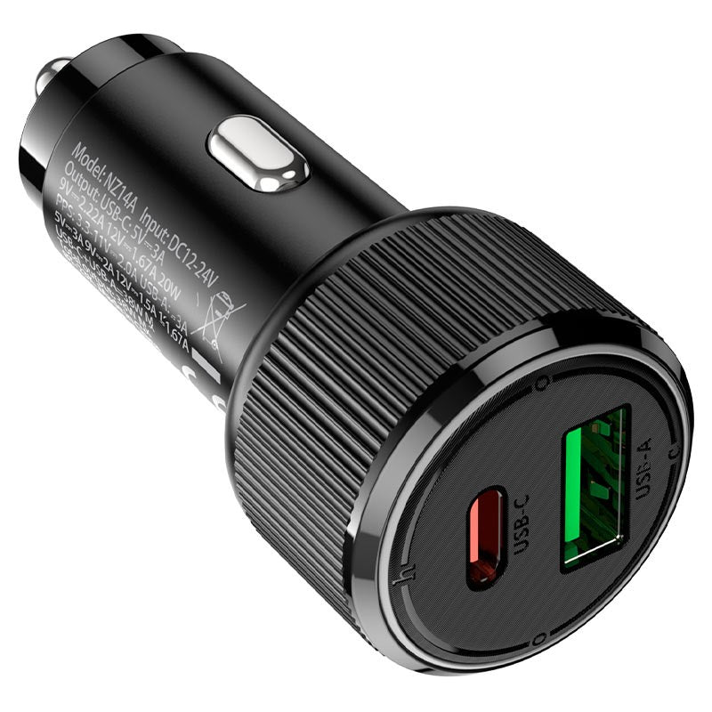 Cargador Vehicular Hoco NZ14A 38W - Black