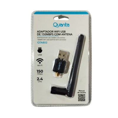 Adaptador WiFi USB con Antena Quanta QTA-802