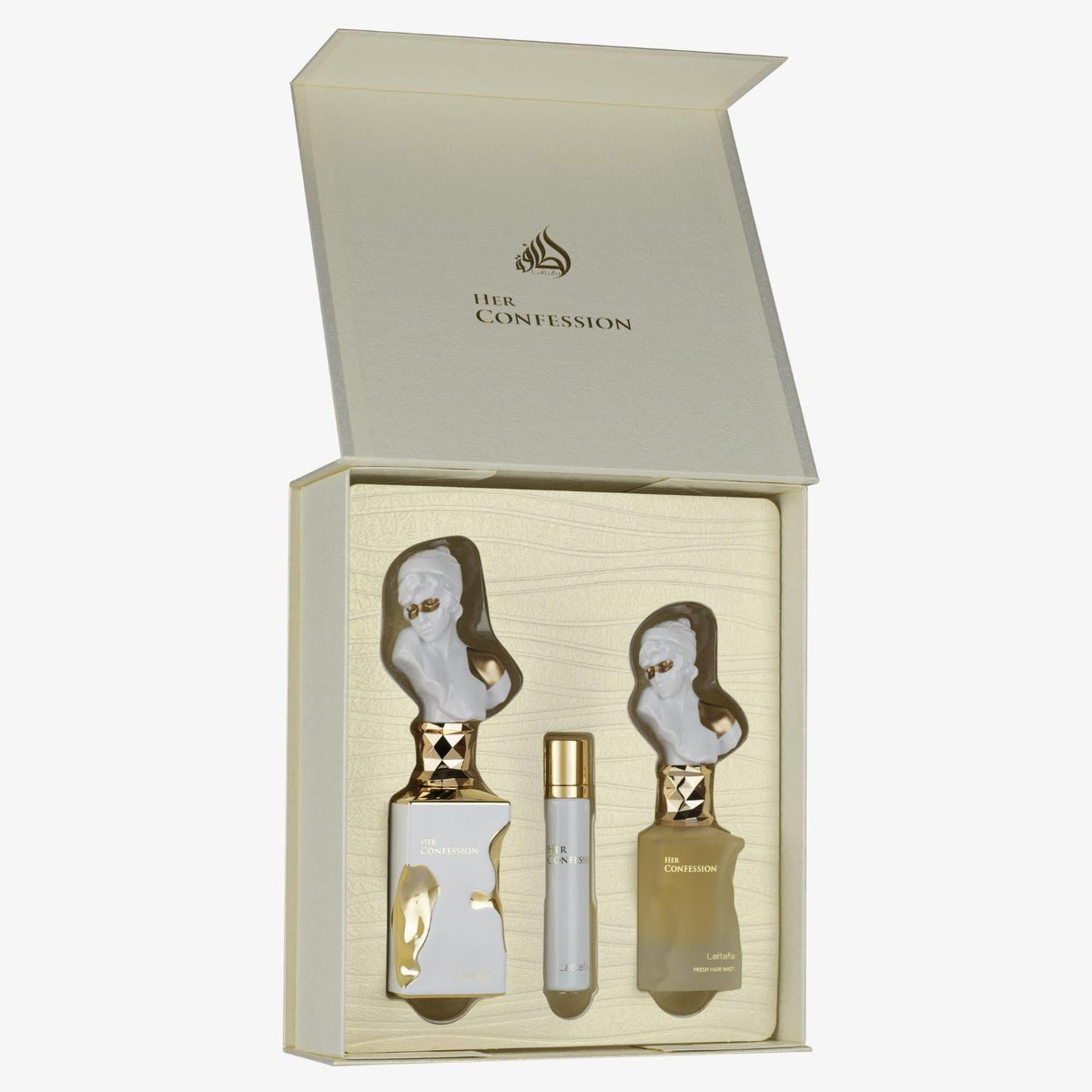 Set Perfume Lattafa Her Confession 100ML + 12ML + 50ML EDP