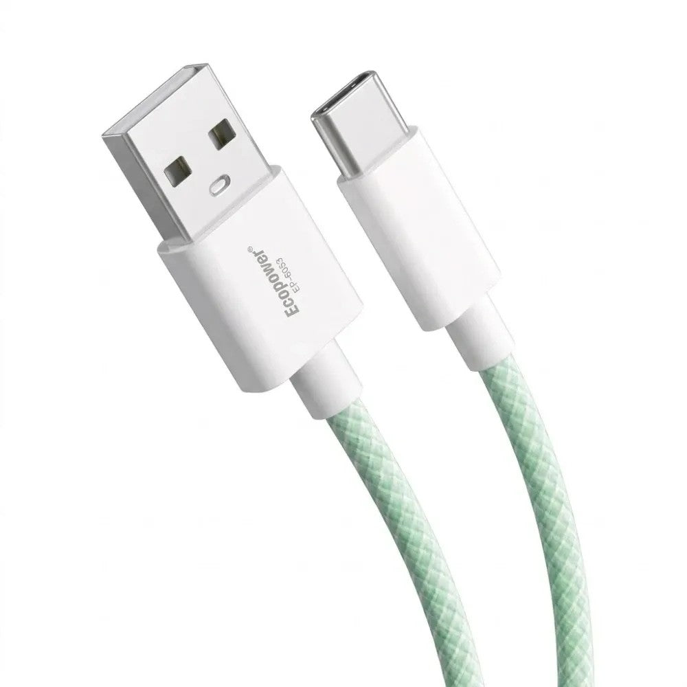 Cable Ecopower EP-6053 USB-C 3A 1M Verde