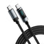 Cable Essager EXCATT-BC0G-P USB-A a USB-C/USB-C 100W 1M Black