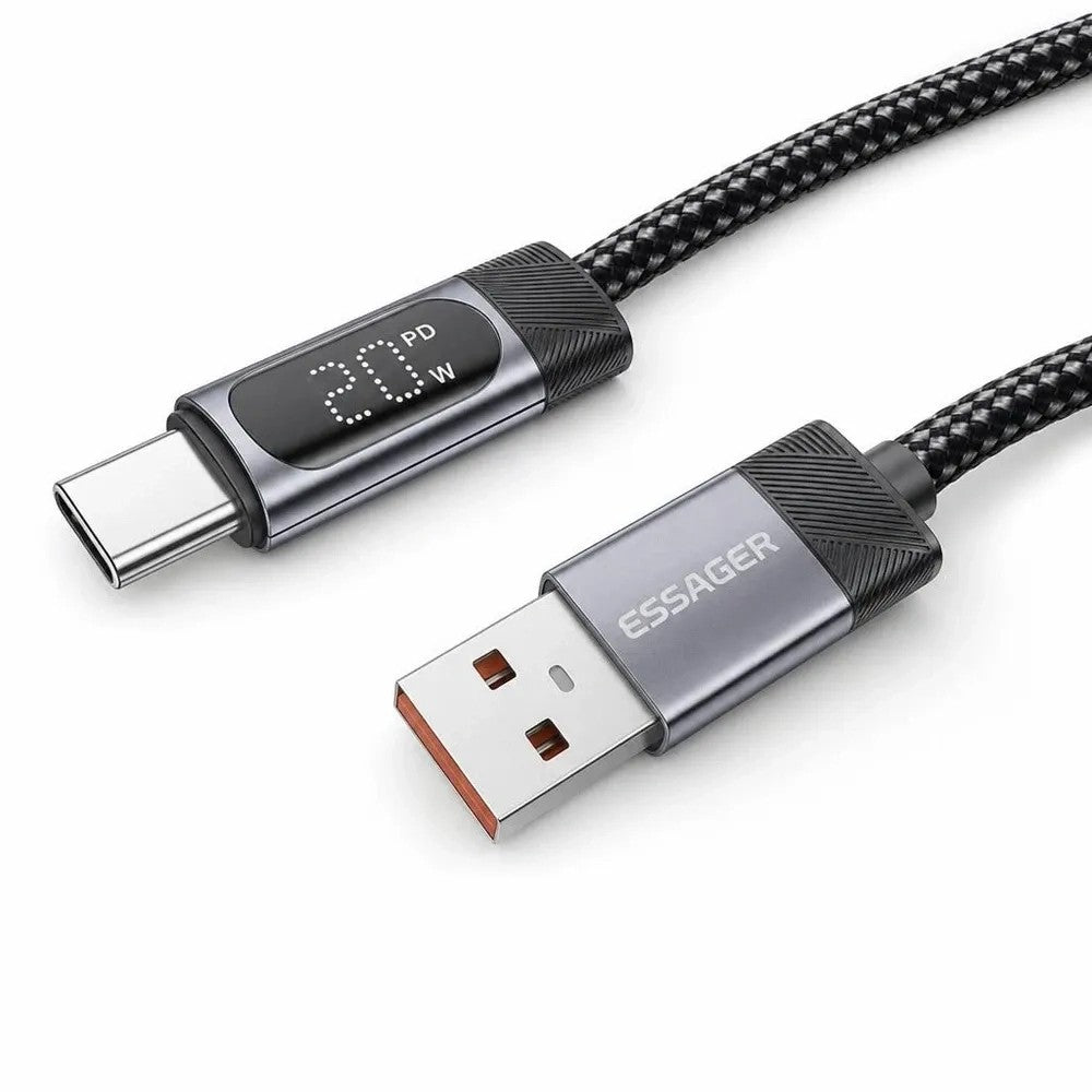 Cable Essager EXCT-MLA0G-P USB-A a USB-C 2M Grey