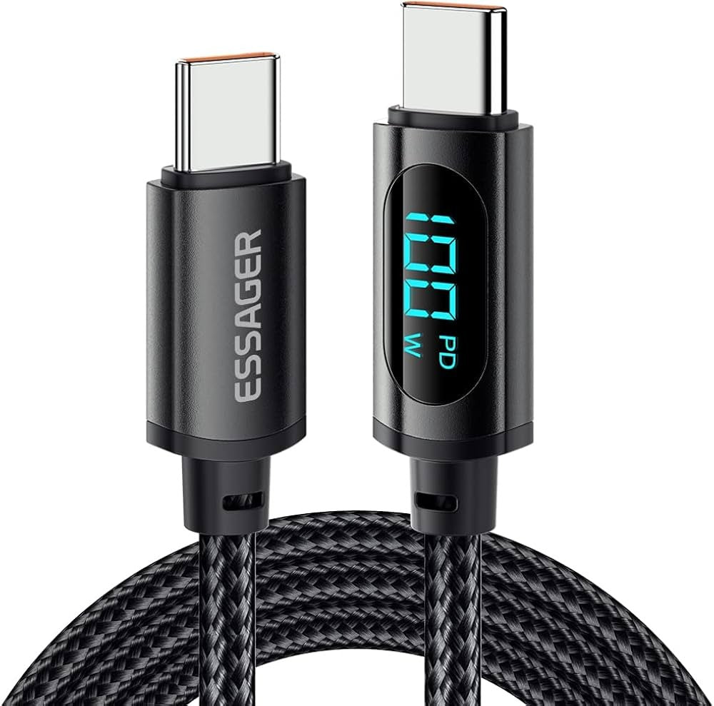 Cable Essager EXCTT1-XLA01-P USB-C a USB-C 100W 2M Black