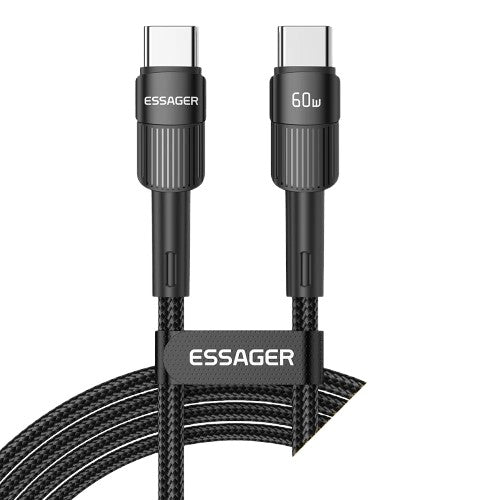 Cable Essager EXCTT2-XCA01 USB-C a USB-C 60W 2M Black