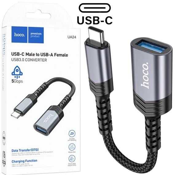 Cable Hoco Ua24 USB-A a USB-C - Gray