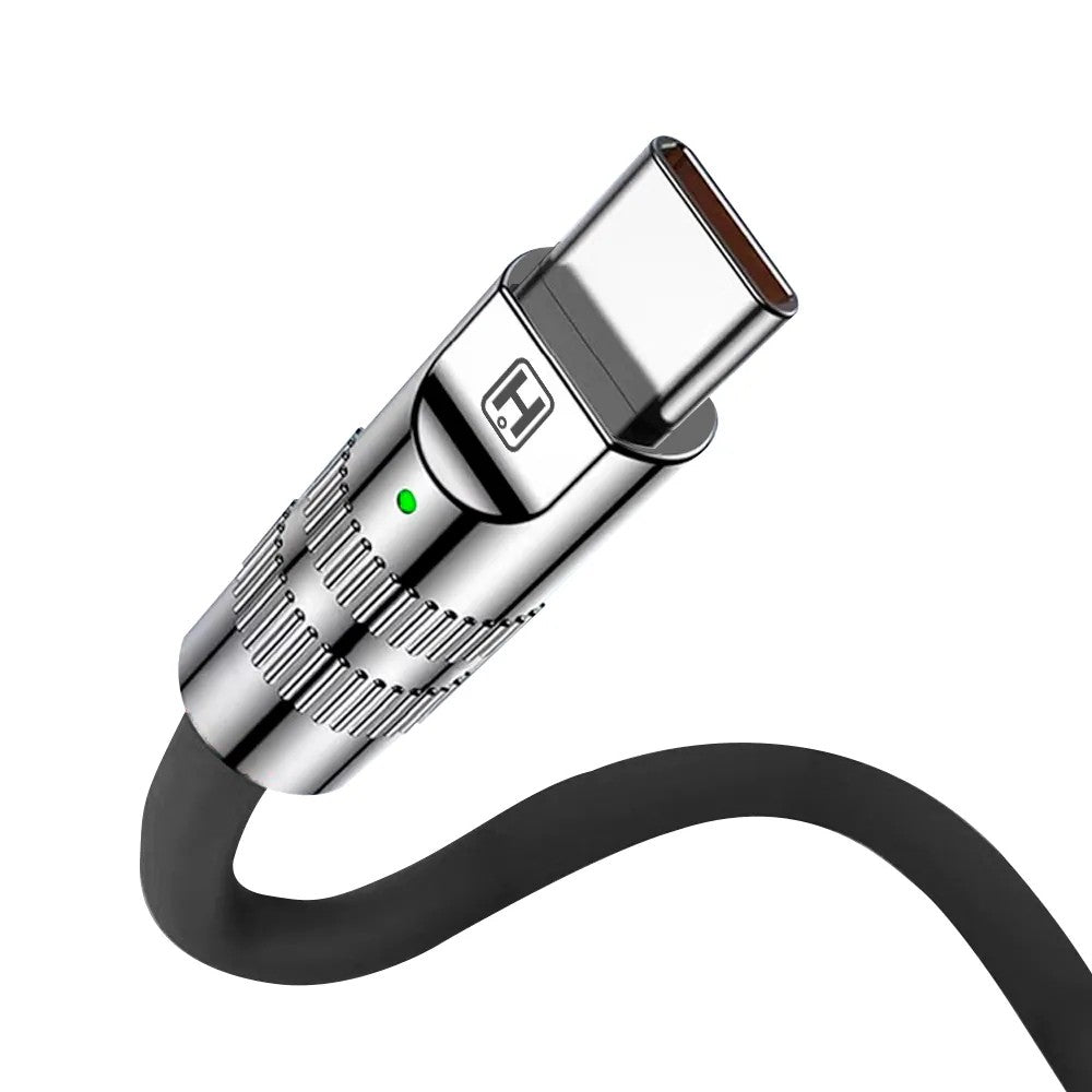 Cable Hrebos CB-305C Armor Slim USB-C a USB-C 1M Orange