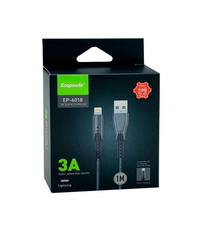 Cable Lightning 3A Ecopower EP-6018