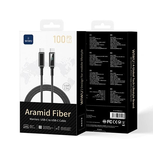 Cable WiWU WI-C079 USB-C a USB-C Black