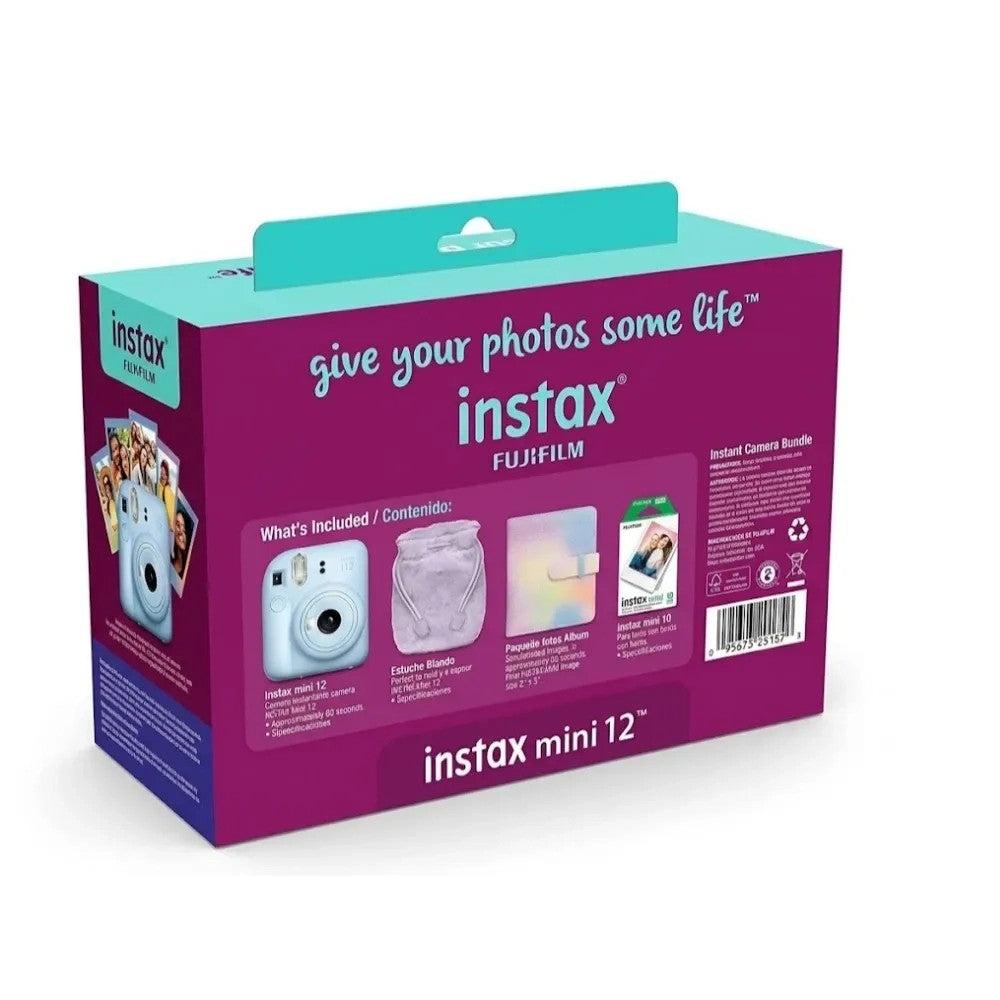 Cámara Instantánea Fujifilm Instax Mini 12 Holiday Bundle Pastel Blue