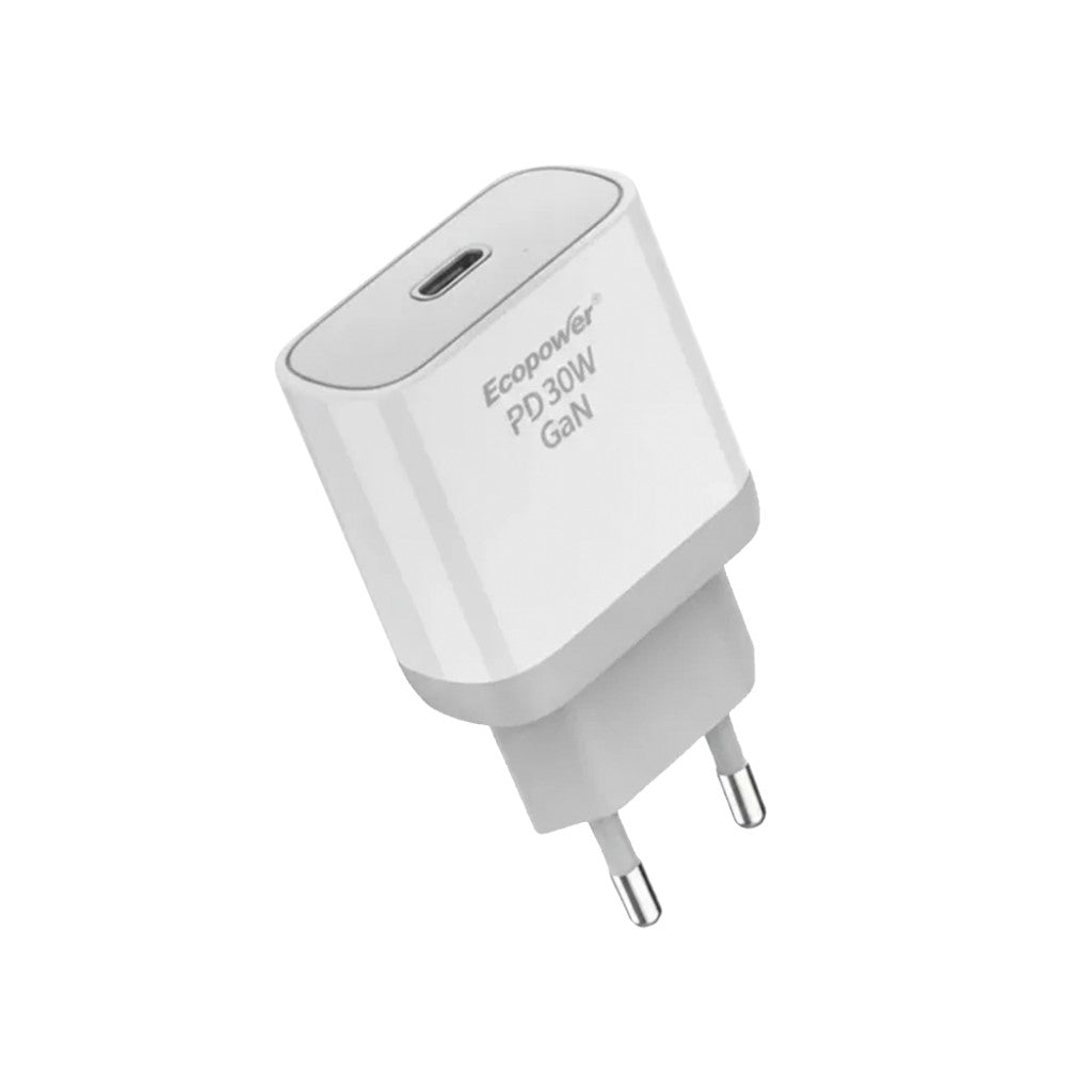 Cargador Ecopower EP-7023 USB-C 30W Blanco