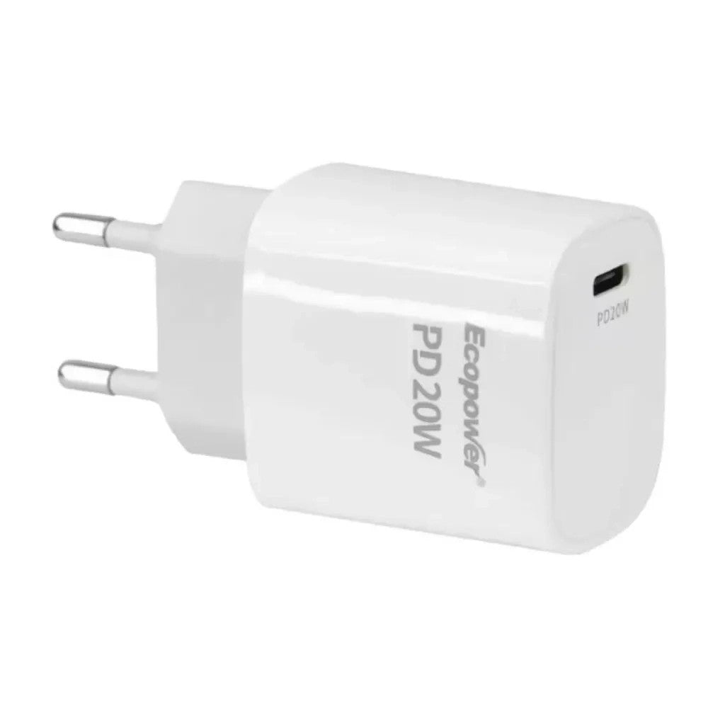 Cargador Ecopower EP-7045 USB-C/USB-A 30W Blanco
