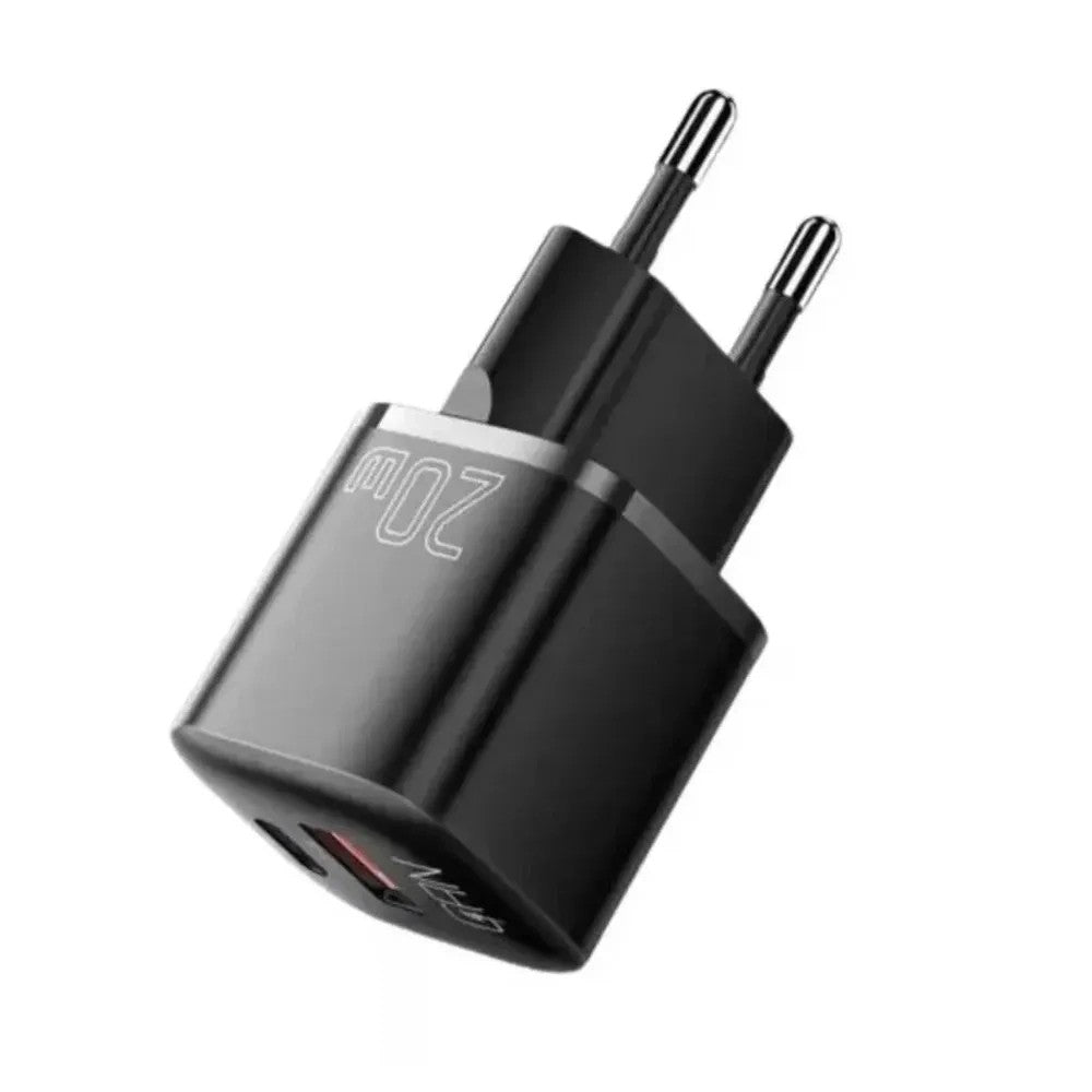 Cargador Essager ECTAC-HMB01-P USB-A/USB-C 20W Black