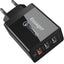 Cargador Essager ECTQC3-FBB01 3 USB-A 30W Black