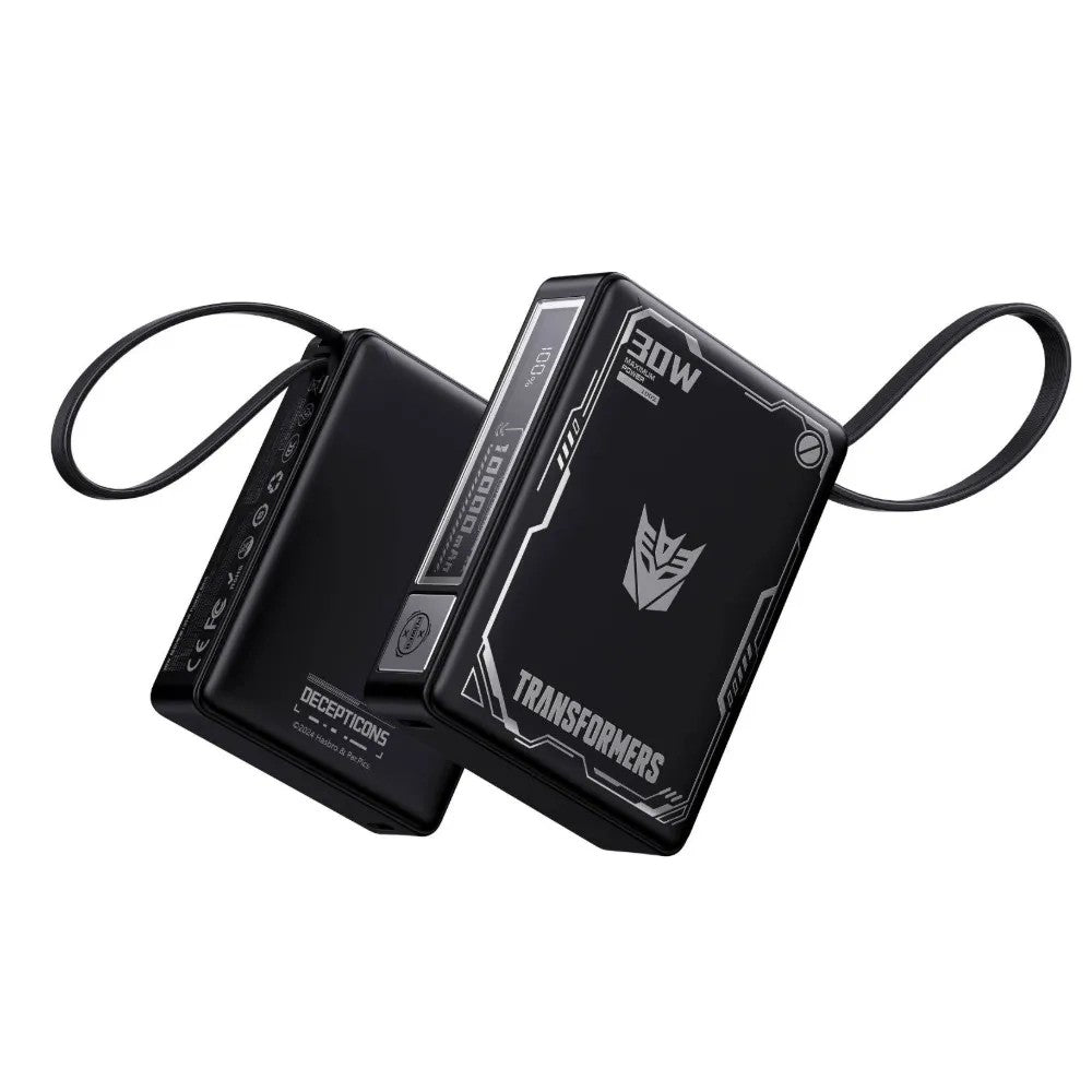 Cargador Portátil Transformers TF-D52 10000mAh con Cable Black