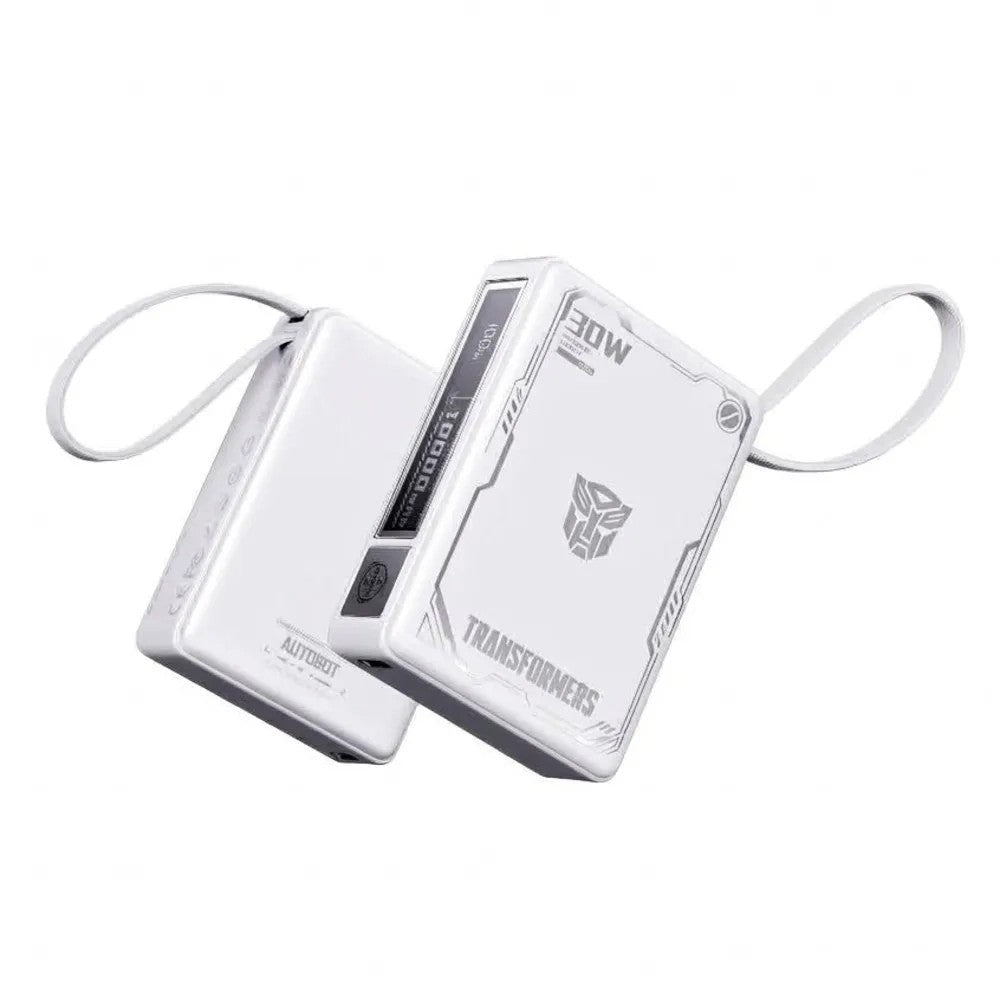 Cargador Portátil Transformers TF-D52 10000mAh con Cable White