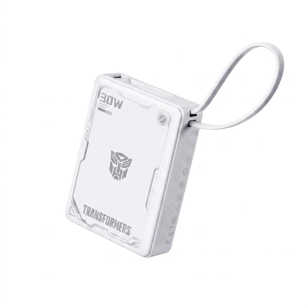 Cargador Portátil Transformers TF-D52 10000mAh con Cable White