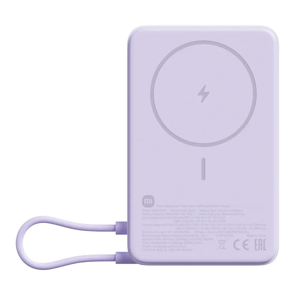 Cargador Portátil Xiaomi Wireless 10000mAh Purple
