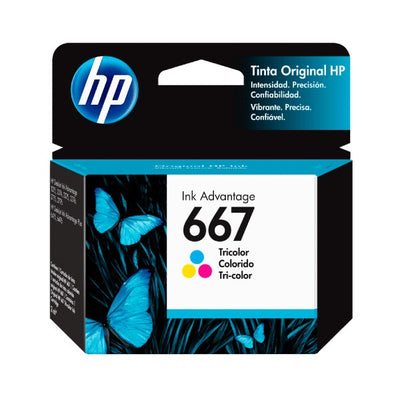 Cartucho de Tinta HP 667 Tricolor 2ml Único