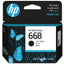 Cartucho de Tinta HP 668 Negro 3ml Único