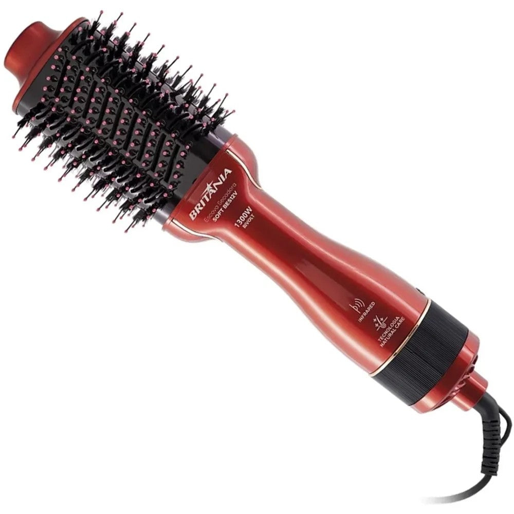 Cepillo Secador Britania BES12V 1300W Bivolt Rojo