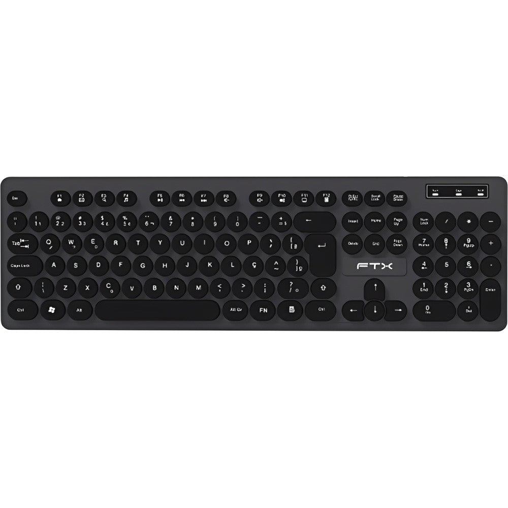 Combo Teclado y Mouse FTX FTXKM400 USB Portugués Negro/Gris