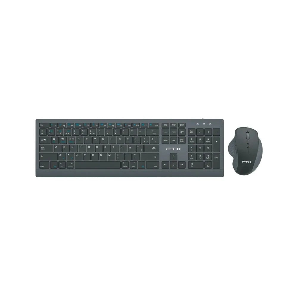 Combo Teclado y Mouse FTX FTXKM500 USB Portugués Negro
