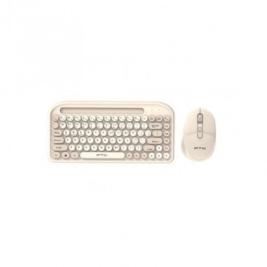 Combo Teclado y Mouse Inalámbrico FTX FTXGK01 Portugués Dorado