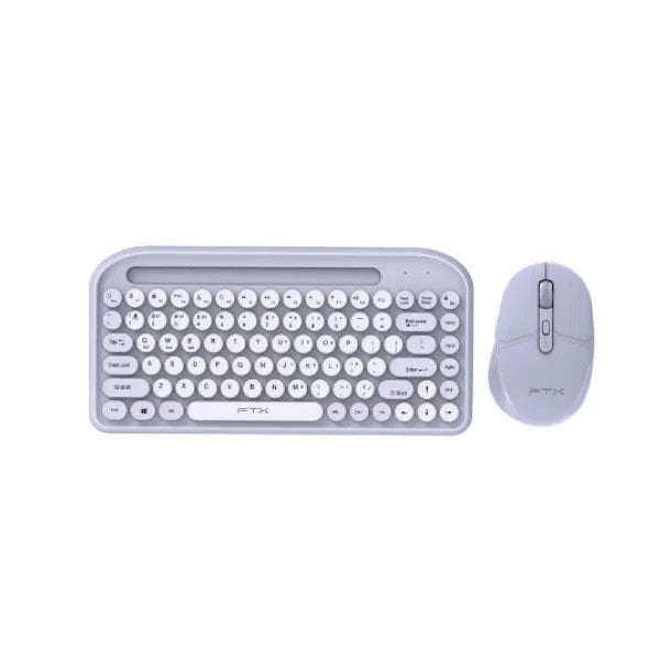 Combo Teclado y Mouse Inalámbrico FTX FTXGK01 Portugués Lila