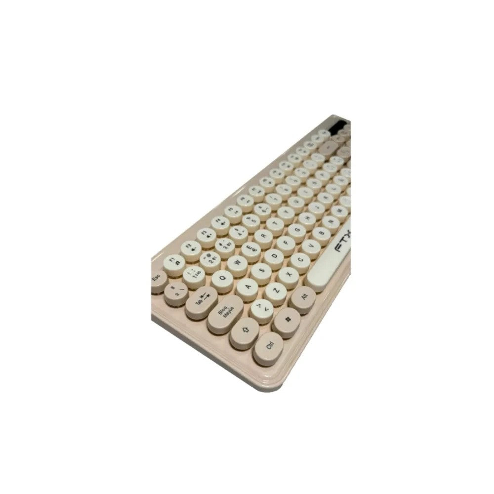 Combo Teclado y Mouse Inalámbrico FTX FTXGK02 Portugués Dorado