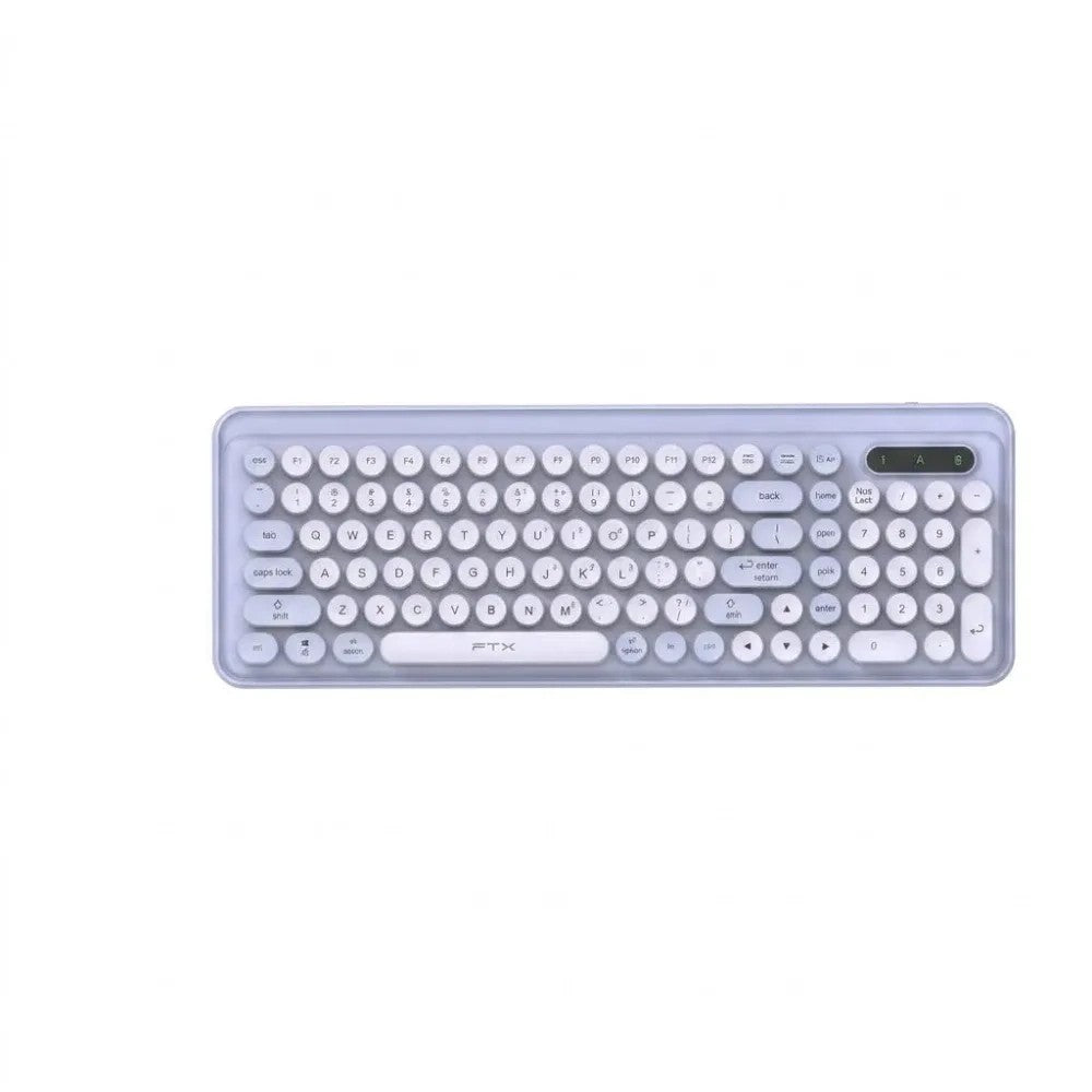 Combo Teclado y Mouse Inalámbrico FTX FTXGK02 Portugués Lila
