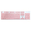 Combo Teclado y Mouse Inalámbrico FTX FTXGK600 Español Blanco/Rosa