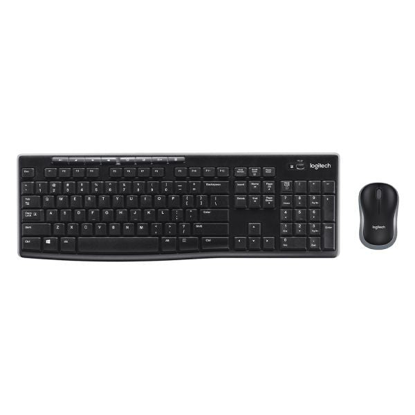 Combo Teclado y Mouse Inalámbrico Logitech MK270 Español Negro