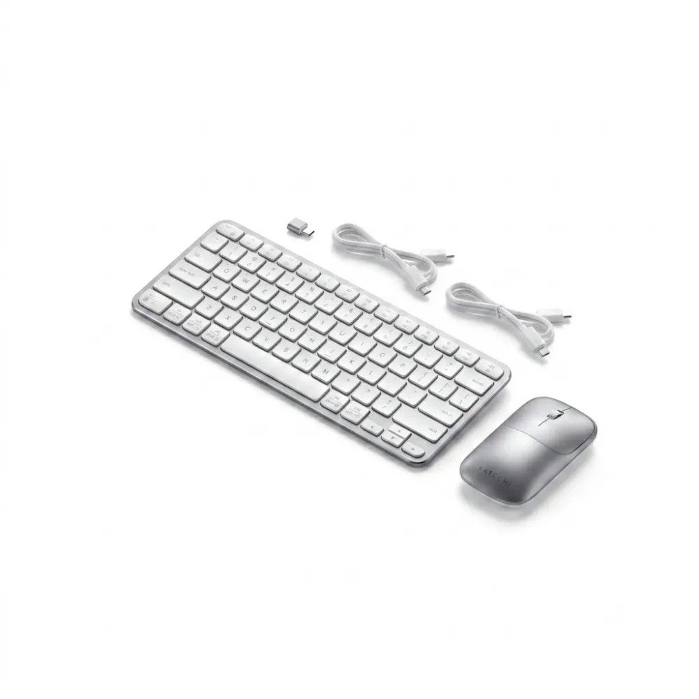 Combo Teclado y Mouse Inalámbrico Satechi Slim CEX1 Inglés Silver