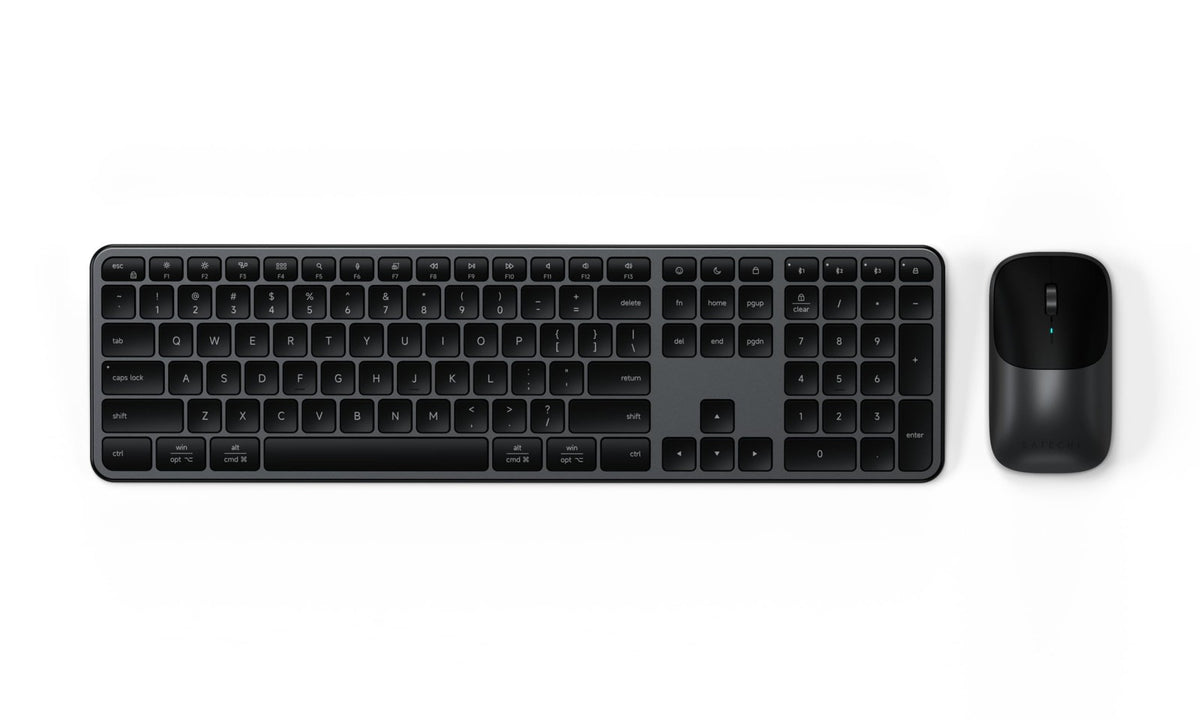 Combo Teclado y Mouse Inalámbrico Satechi Slim CEX3 Inglés Space Black