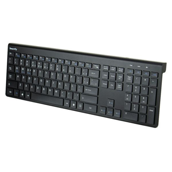 Combo Teclado y Mouse Inalámbrico Smartfy TW02B Portugués Black