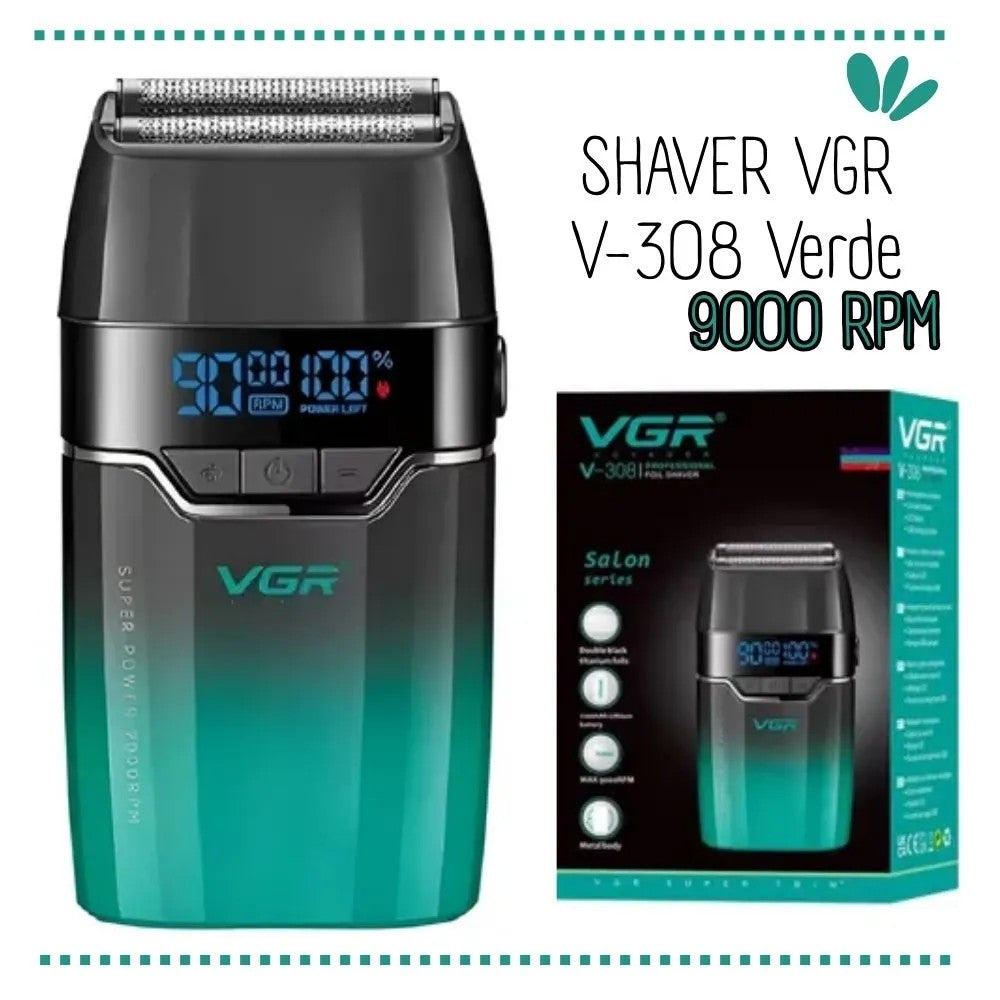 Cortadora de Pelo VGR V-308 USB Recargable Verde
