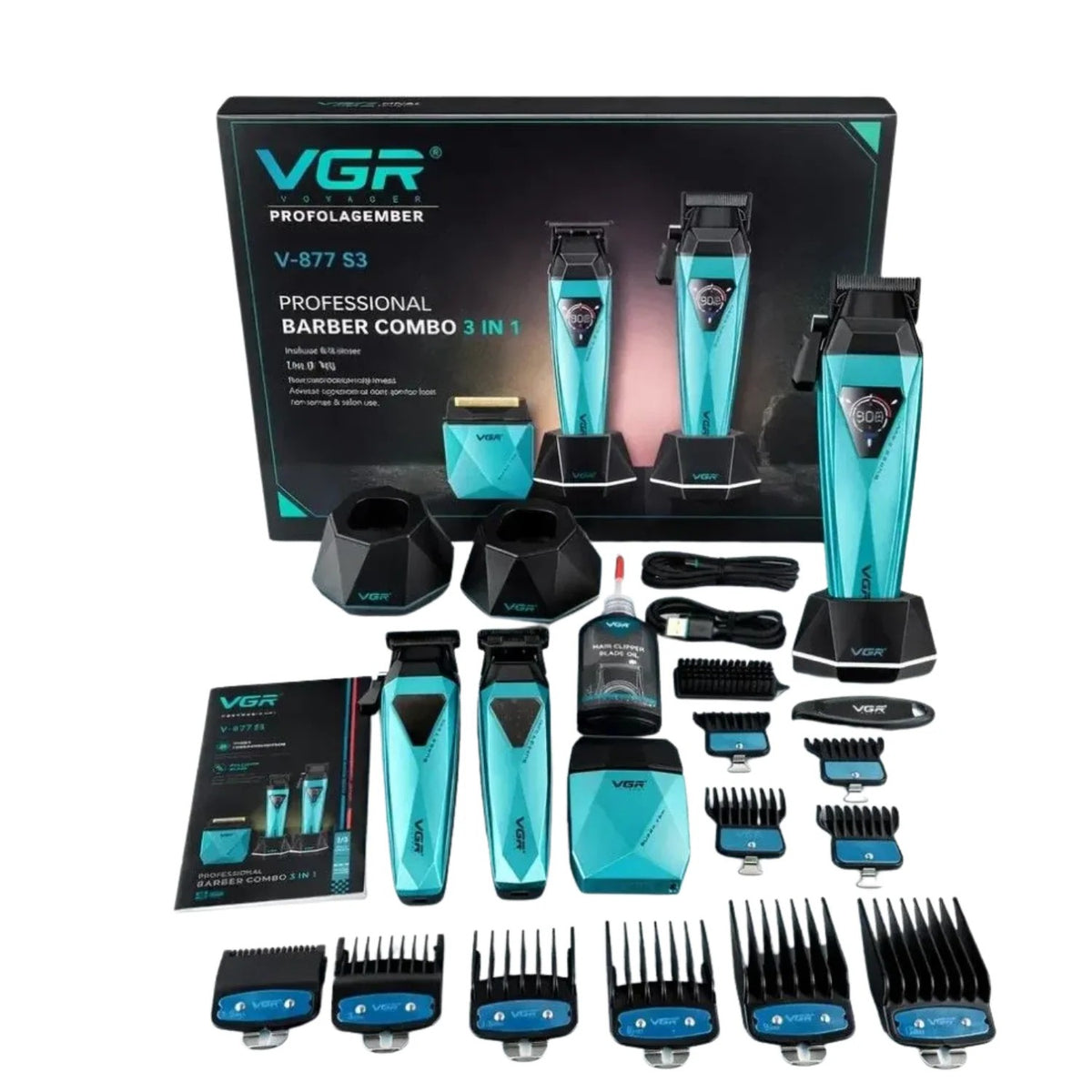Cortadora de Pelo VGR V-877 S3 Kit Único